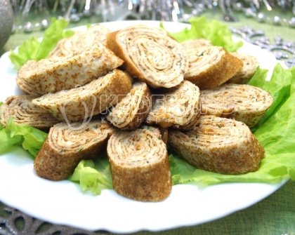 Блины с рыбой и сыром