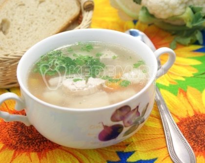 Куриный суп с цветной капустой