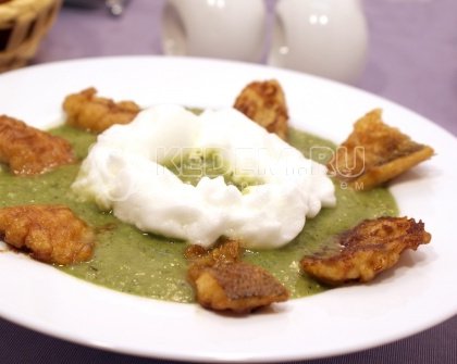Суп-пюре из стручковой фасоли с рыбой