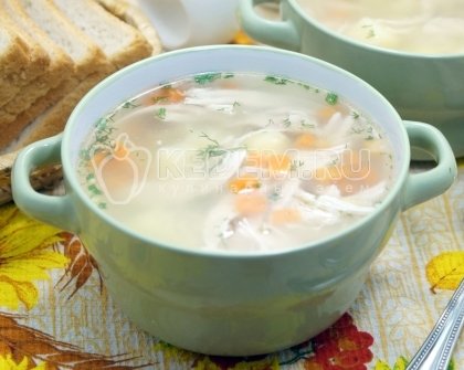 Куриный суп с вермишелью и картошкой