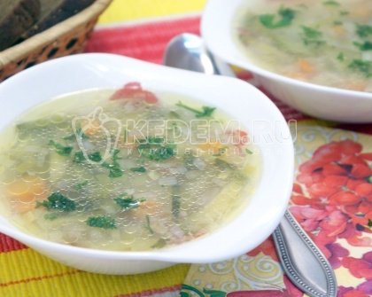 Рассольник с маринованными огурцами