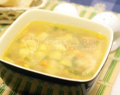 Суп с фрикадельками и овощами