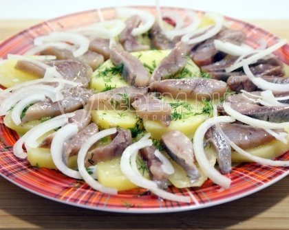 Закуска из селёдки с картофелем